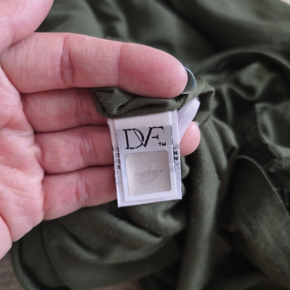 DVF DIANE von FURSTENBERG Zarita Lace dress Olive Military Celebrity $348 - Picture 13 of 15